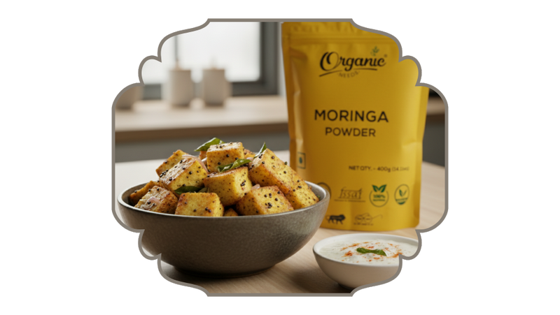 Tasty way to use leftover idlis - stir-fried with Moringa !