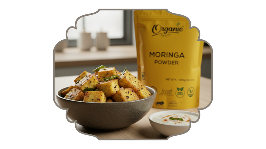 Tasty way to use leftover idlis - stir-fried with Moringa !