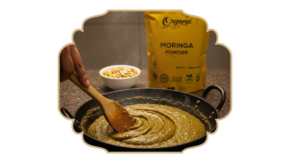 A sweet and unique halwa with the goodness of moringa !