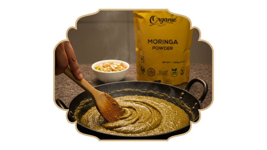 A sweet and unique halwa with the goodness of moringa !