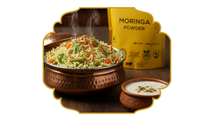 Moringa Pulao – A flavorful rice dish with vegetables !