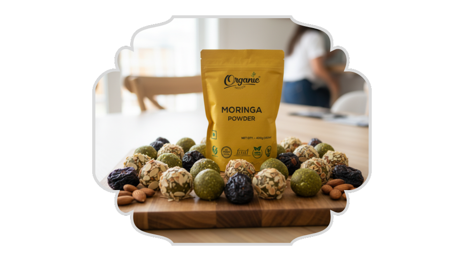 Moringa, Date and Almond Treats