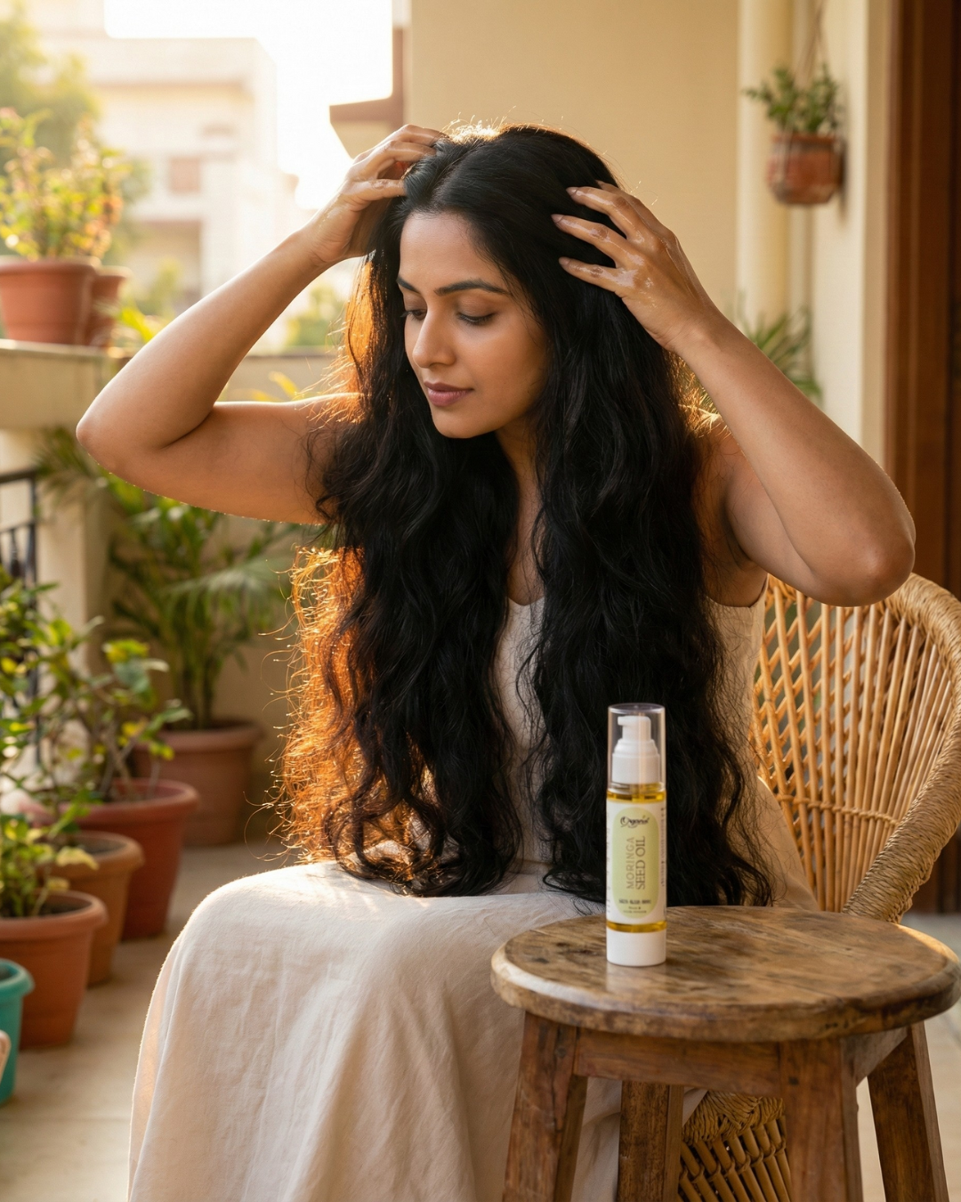 Organic Moringa Oil for Hair Growth & Skin Nourishment