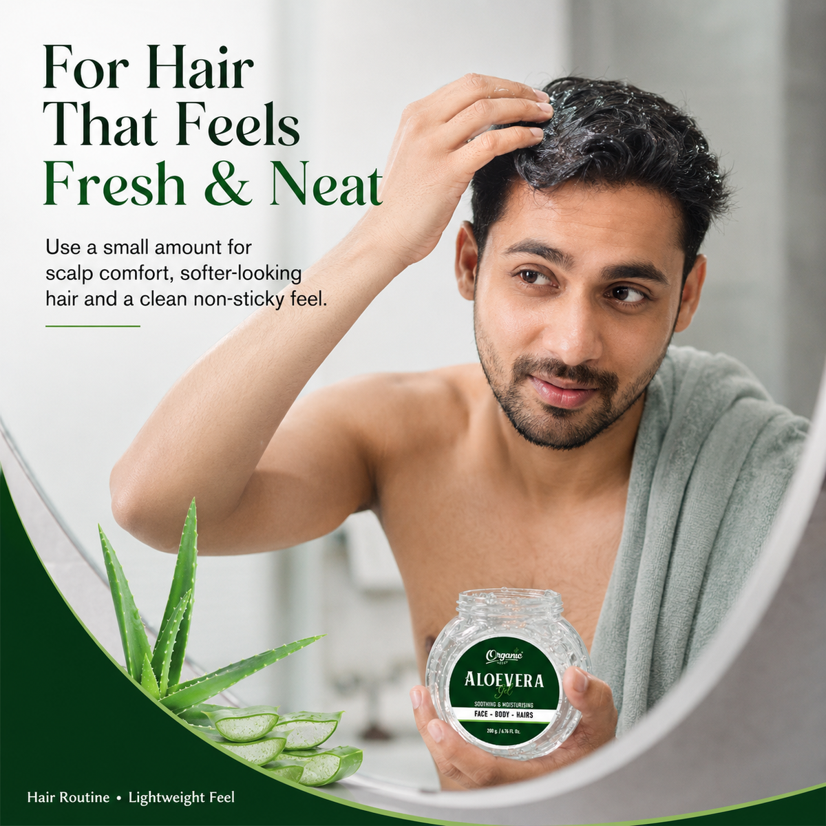 Aloe Vera Gel - 100% Pure & Natural, Soothing Gel for Face, Hair & Skin