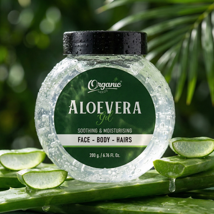Aloe Vera Gel – 100% Pure & Natural, Soothing Gel for Face, Hair & Skin