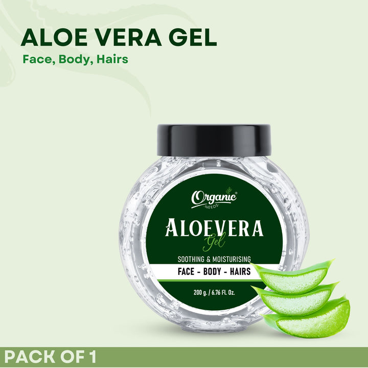Aloe Vera Gel – 100% Pure & Natural, Soothing Gel for Face, Hair & Skin