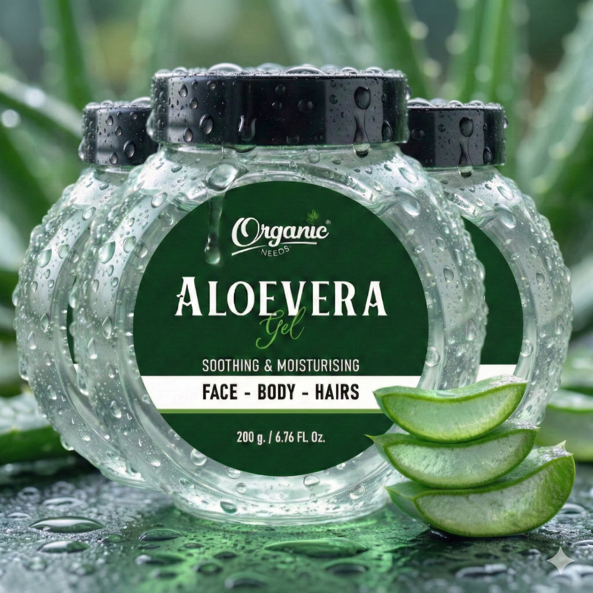 Aloe Vera Gel - 100% Pure & Natural, Soothing Gel for Face, Hair & Skin