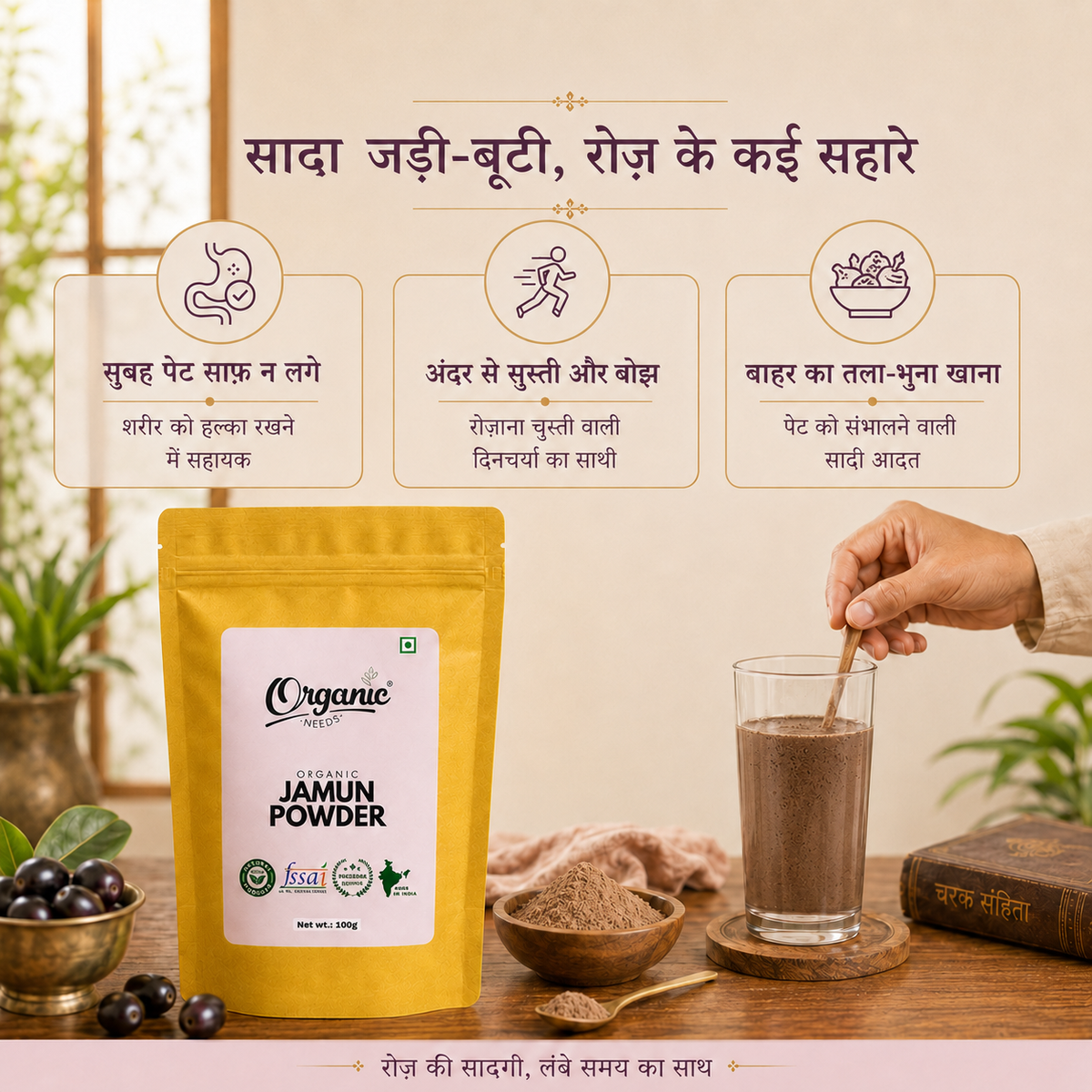 Organic Jamun Seed Powder | Jamun Beej Churna for Sugar-Conscious Wellness