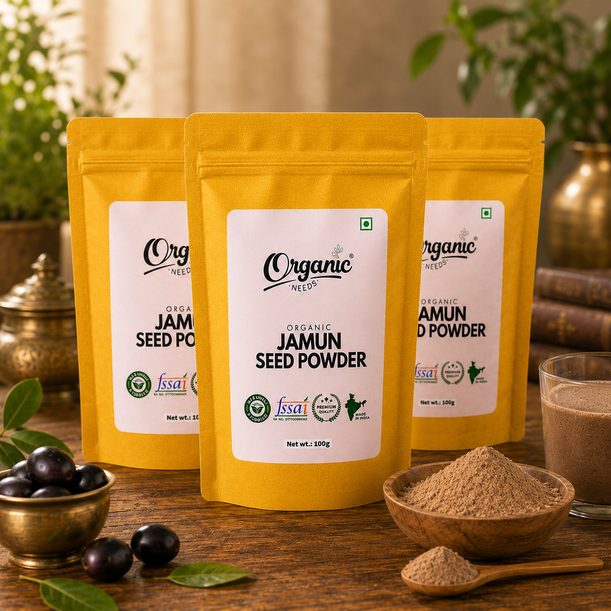 Organic Jamun Seed Powder | Jamun Beej Churna for Sugar-Conscious Wellness