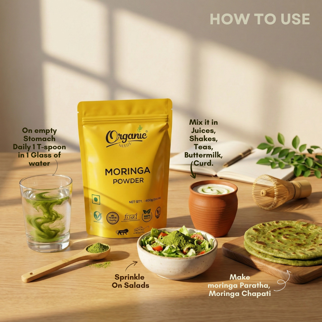 Organic Moringa Powder, A nutrition powerhouse.