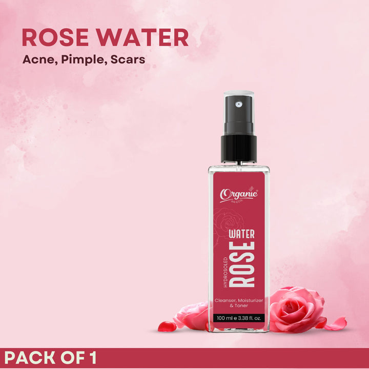 Rose Water – 100% Pure, Steam distilled, Natural, Hydrating Facial Mist